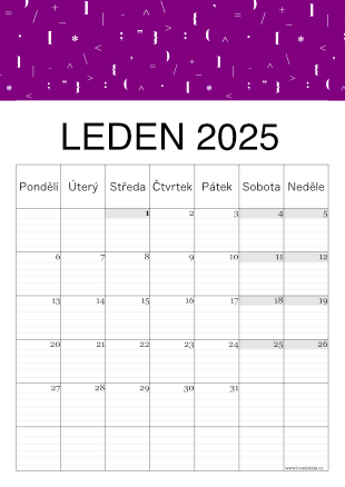 LovelyData kalendář 2025 - strana 2